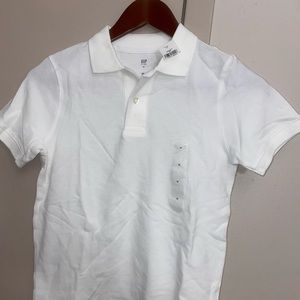White short sleeve polo knit top… great for back to school
